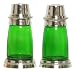 Decorative Lime Green Glass Salt and Pepper Shakers