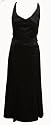 Karina Nites Black Sateen Cocktail Evening Dress