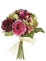Allstate FBQ685-RO-GR 10.5 in. Rose-Hydrangea Bouquet Rose-Green- Pack of 6