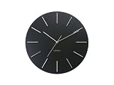 Karlsson Delicate Round Mdf Wall Clock, Black