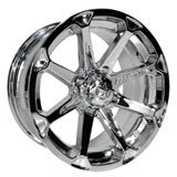 4/156 Motosport Alloys M12 Diesel Wheel 14x7 4.0 + 3.0 Chrome POLARIS