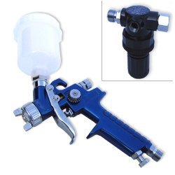 Tools: Pro Grade Mini HVLP Gravity Feed Spray Gun with Gauge   PVC Canister