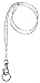 Women's Simple White Strong Beaded Lanyard, for ID Badge Card Holder Teacher Cruise Keys Keychain Phone
