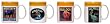 Artistically designed dinnerware Kingfish motif mugs 12 oz. Set/4