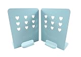 Cute Heart Non-Skid Metal Bookends 6
