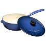 Le Creuset Enameled Cast-Iron 3-Quart Saucier Pan, Cobalt