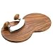 Natural Elements Acacia Double Ended Board and Stainless Steel Hachoir Set, NEHERB2PC Gift Boxed
