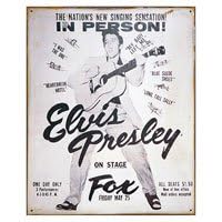 Elvis Presley Live Metal Sign