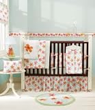 Sumersault Hannah 4-Piece Crib Set - Blue and Coral