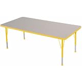 30" x 60" Activity Table with Adjustable Toddler Legs - Yellow