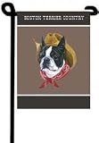 Boston Terrier Country Garden Flag