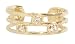 Body Jewelry - 14k Gold Toe Ring with CZ Gemstones