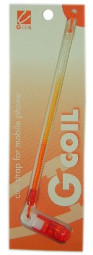 G-COILストラップ 細コイル （オレンジ）携帯電話、カギ、小物の落下防止に！