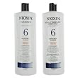 Nioxin System 6 Cleaner and Scalp Therapy Liter Duo Set (33.8 oz Each)
