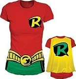 Juniors DC Comics Robin Costume and Cape T-shirt