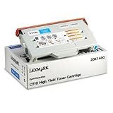Lexmark 20K1400 High Capacity Cyan Laser Toner Cartridge - Cyan High Capacity, Works for Optra C510dn, Optra C510dtn, Optra C510e, Optra C510fn
