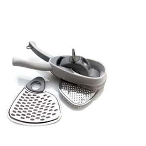 Cheese Grater 2 Blades Included Squeezegrater Deluxe Hard Cheese Grater