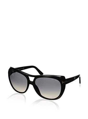 Womens Black Round Frame Edged Sunglasses by Tom Ford (via All Style Mall)