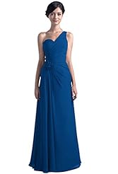 One Shoulder Chiffon Bridesmaid Dress/Prom Dress/Party Dress 