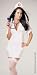 White Nurse Mini Dress Sexy Lingerie Plus Size Adult Halloween Costume Naughty Skimpy Medical Outfit