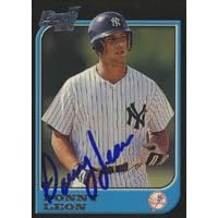 Donny Leon, New York Yankees, 1997 Bowman 1st Card Autographed Card