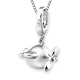 Platinum Plated 925 Sterling Plane Bracelet Charm With 925 Sterling Silver Chain (16