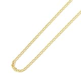 14K Yellow Gold 2.1mm Flat Mariner Chain Necklace with Spring Ring Clasp - 18