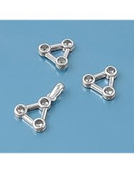 Sterling Silver CZ Triple Stone Triangle Earring Pendant Set