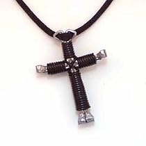 Disicples Cross Necklace Black