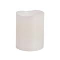 Brushed Glitter Battery Operated Wax Candle - Ivory (3"x4")