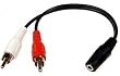 Cables Unlimted AUD3045 6-inch 3.5mm Stereo Jack to Dual RCA Cable