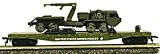 HO RTR 51' Flat w/Equipment Mover, US Army