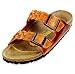 Birkenstock Arizona Antique Brown Natural Leather Coarse Woven