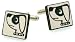 Handmade ceramic Dog cufflinks with presentation box