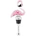 LS Arts Tiki Pink Flamingo Wine Bottle Glass Art Topper Stopper