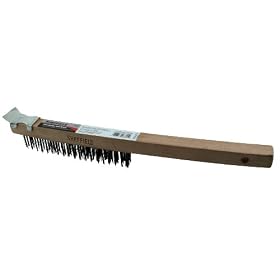 Sheffield Tools 58801 Long Handle Steel Scraper Wire Brush by Sheffield