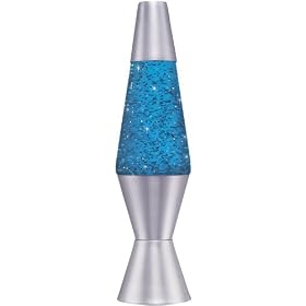 Lava Lite 10" Glitter Lamp - Blue Liquid/Silver Glitter