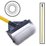Midwest Rake Blunt Spiked Roller - 36 x 13/16 Inches with 66 Inch Yellow Aluminum Handles