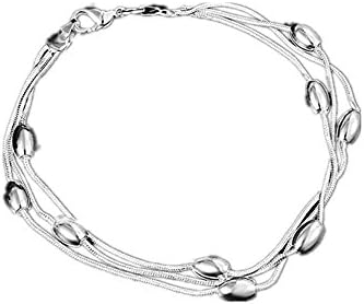 Women's Elegant Multi-strands Rope Chain Link Bracelet (Orchid)