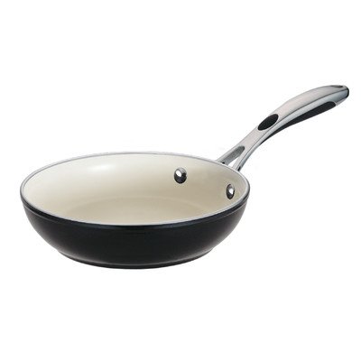 Ceramica 01 Deluxe Porcelain Enamel Metallic Black Fry Pan Size: 8"