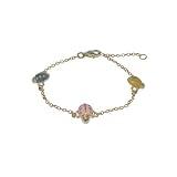 Eve's Addiction Children's Designer Style Gold Vermeil Ladybug Bracelet