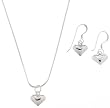 Sterling Silver Heart Pendant and Earring Set