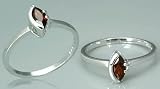 Marquise Cut Garnet Ring Sterling Silver Size 9
