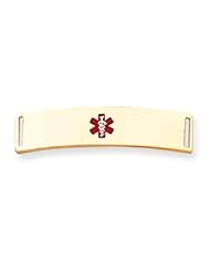 14k Gold Medical Jewelry ID Plate