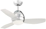 Emerson Fans CF244CRM 44 Curva Contemporary Outdoor Chrome Ceiling Fan w/ Light & Remote
