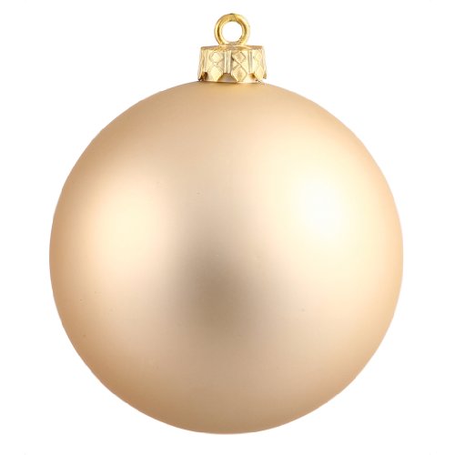 Vickerman 34822 – 2.75″ Champagne Matte Ball Christmas Tree Ornament (12 pack) (N590738DMV)