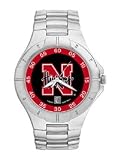 Nebraska Cornhuskers Mens Pro Ii Stainless Steel Bracelet Watch