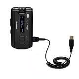 Coiled Power Hot Sync and Charge USB Data Cable w/ Tip Exchange for the Samsung SGH-A930 - Gomadic Brand