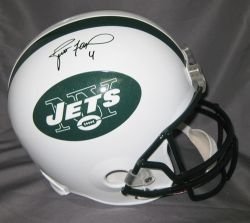 Brett Favre Signed New York Jets full-size replica helmet