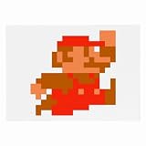Glasses Cleaning Cloth Large Sized 2-Sided of Super Mario Bros. Jumping Sprite